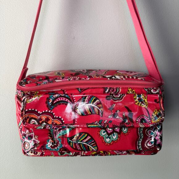 Vera Bradley Call Me Coral Floral Print Insulated Crossbody Lunch Tote Bag - Picture 2 of 8